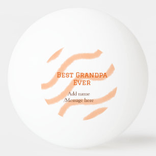 Beste Opa je orangefarbene Streifen Spirale Name t Tischtennisball