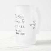 Beste Opa je Personalisiertes Foto Mattglas Bierglas (VorderseiteRechts)