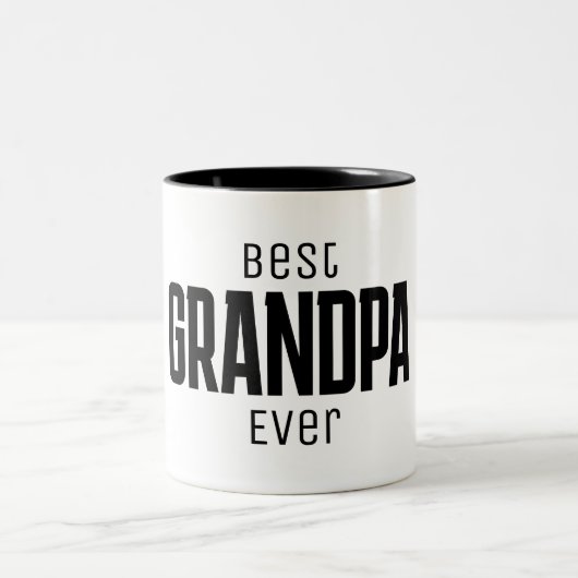 Beste Opa je Personalisiertes Skript Zweifarbige Tasse (Mittel)