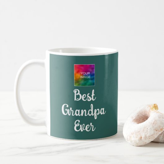 Beste Opa je Retro Typografie Niedlich Beste Kaffeetasse (Mit Donut)