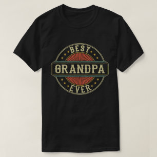 Beste Opa je Retro Vintag Großvater Geschenk T-Shirt