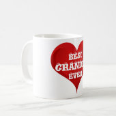 Beste Opa je Rotes Herz Liebe Tasse (Vorderseite Links)