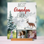 Beste Opa je rustikale Winterlandschaft Hirsche 3 Acrylschild (Neutral)