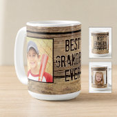 Beste Opa je Rustikales Holz 2 Fotos Kaffeetasse