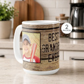 Beste Opa je Rustikales Holz 2 Fotos Kaffeetasse