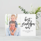 Beste Opa je | Schwarzweiß Karte (Stehend Vorderseite)
