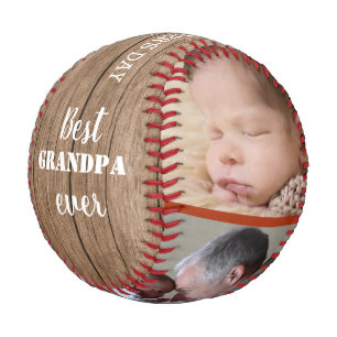 Beste Opa je Vatertag Foto Collage Wood Baseball