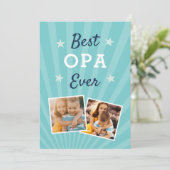 Beste Opa je | Vatertag Foto Karte (Stehend Vorderseite)