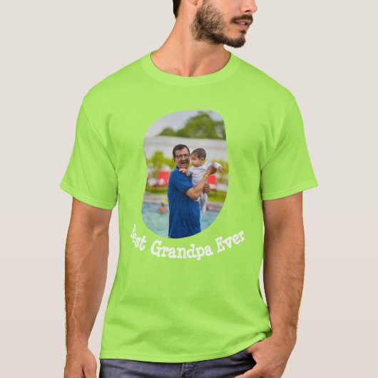 Beste Opa jemals hoch laden Ihr Foto T-Shirt (Vorderseite)