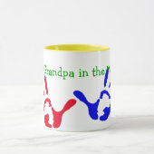 Beste Opa mit Handprints Tasse (Zentrum)