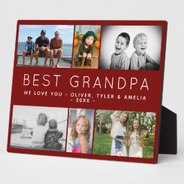 Beste Opa Moderne 6 Foto Collage Vatertag Fotoplatte