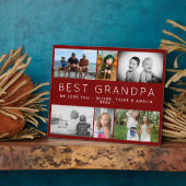 Beste Opa Moderne 6 Foto Collage Vatertag Fotoplatte (Seite)