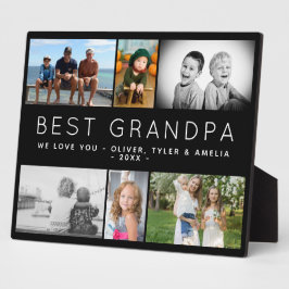 Beste Opa Moderne 6 Foto Collage Vatertag Fotoplatte