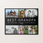 Beste Opa Moderne 6 Foto Collage Vatertag Puzzle (Horizontal)