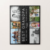 Beste Opa Moderne 6 Foto Collage Vatertag Puzzle (Vertikal)