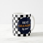 Beste Opa Modernes Schwarz-Weiß-Orange Kaffeetasse (VorderseiteRechts)