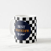 Beste Opa Modernes Schwarz-Weiß-Orange Kaffeetasse (Vorderseite Links)