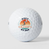 Beste Opa nach Par Custom Großvater Retro Golfball (Vorderseite)