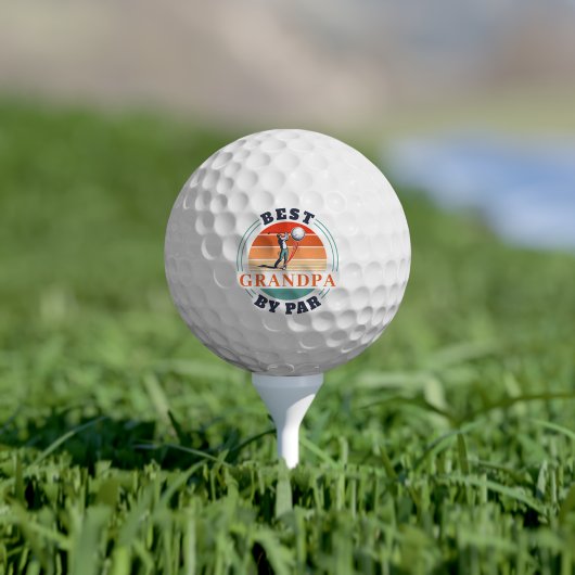 Beste Opa nach Par Custom Großvater Retro Golfball