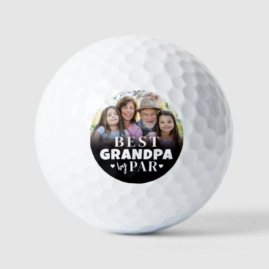 Beste Opa nach Par Foto Golfball (Vorderseite)