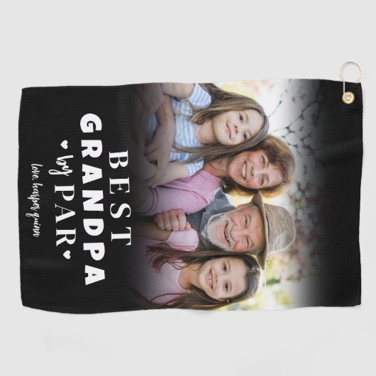 Beste Opa nach Par Foto Golfhandtuch (Horizontal)