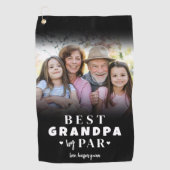 Beste Opa nach Par Foto Golfhandtuch (Vorderseite)