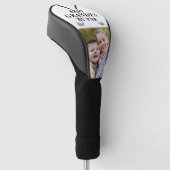 Beste Opa nach Par Foto Schwarz-weiß Golf Headcover (angewinkelt)