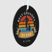 Beste Opa nach Par Personalisiert Retro Golfer Ornament (Vorderseite)