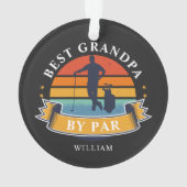 Beste Opa nach Par Personalisiert Retro Golfer Ornament (Rückseite)