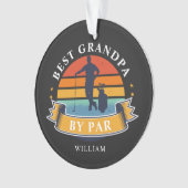 Beste Opa nach Par Personalisiert Retro Golfer Ornament (Vorderseite)