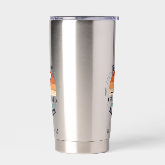 Beste Opa nach Par Retro Gedeckter Garten Thermobecher (Links)
