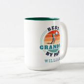 Beste Opa nach Par Retro Golfgeschenke Urlaub Zweifarbige Tasse (VorderseiteRechts)