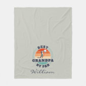 Beste Opa nach Par Retro Golfschläger Keepake Fleecedecke (Vorderseite)