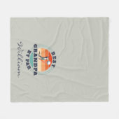 Beste Opa nach Par Retro Golfschläger Keepake Fleecedecke (Vorderseite (Horizontal))