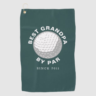 Beste Opa nach Par Vatertag Custom Green Golfhandtuch
