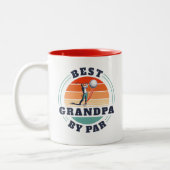 Beste Opa nach Par Vathers Day Retro Custom Daddy Zweifarbige Tasse (Links)