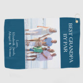 Beste Opa par Personalisiertes Foto Golfhandtuch (Horizontal)