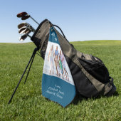 Beste Opa par Personalisiertes Foto Golfhandtuch (Gras)