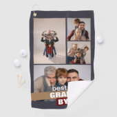 Beste Opa von Par 4 FotoCollage Golfhandtuch (Insitu)