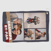 Beste Opa von Par 4 FotoCollage Golfhandtuch (Horizontal)