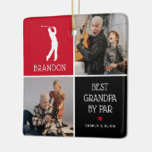 Beste Opa von Par Foto Collage Weihnachten Keramikornament (Links)