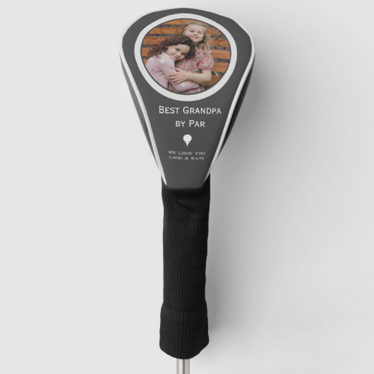 Beste Opa von Par Foto Golf Head Cover Headcover (Vorderseite)