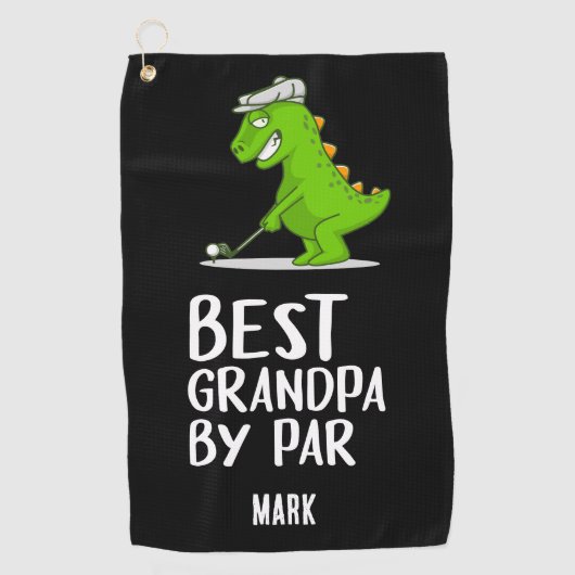 Beste Opa von Par Großvater lustig Dinosaurier Golfhandtuch (Vorderseite)