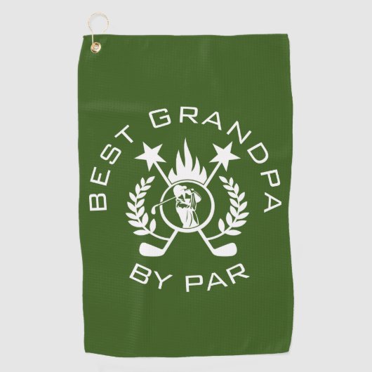 Beste Opa von Par Vaters Geschenk Golf Handtuch (Vorderseite)