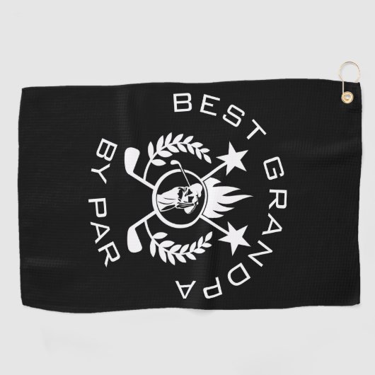 Beste Opa von Par Vaters Geschenk Golf Handtuch (Horizontal)