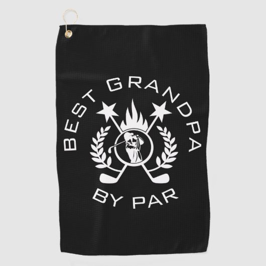 Beste Opa von Par Vaters Geschenk Golf Handtuch (Vorderseite)