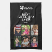 Beste Opferfamilie Sake 6 Collage Schwarz Geschirrtuch (Vertikal)