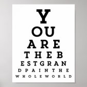 Beste Opfertypografie | Snellen Chart Poster (Vorne)