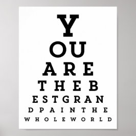 Beste Opfertypografie | Snellen Chart Poster