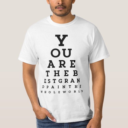 Beste Opfertypografie | Snellen Chart T - Shirt (Vorderseite)